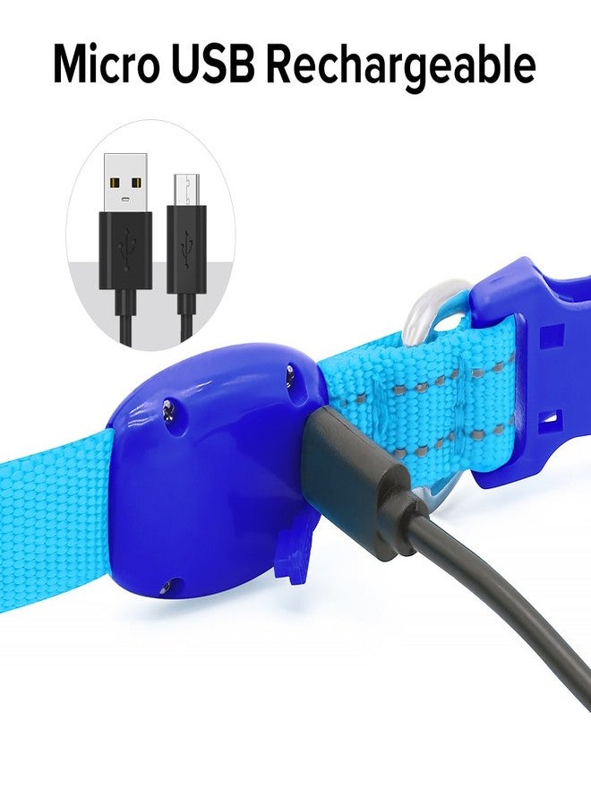 BSEEN Light Up Dog Collar, Rechargeable LED Dog Collar Reflective Glowing Pet Collar for Puppies & Cats, Safety Dog Lights for Night Walking (Blue) - Image 3